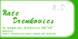 mate drenkovics business card